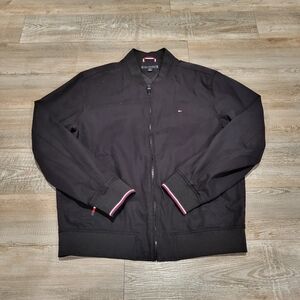 Tommy Hilfiger Zip Up Bomber Jacket Lightweight Chest Pocket Mens Size Large